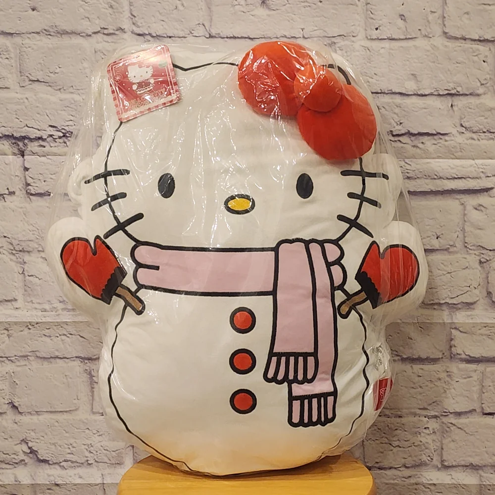 Sanrio Hello Kitty Snowman Christmas Plush Pillow, NWT